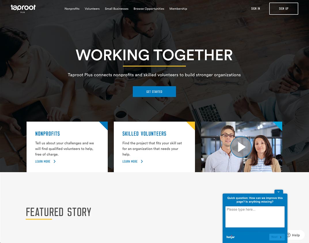 Taproot+ homepage